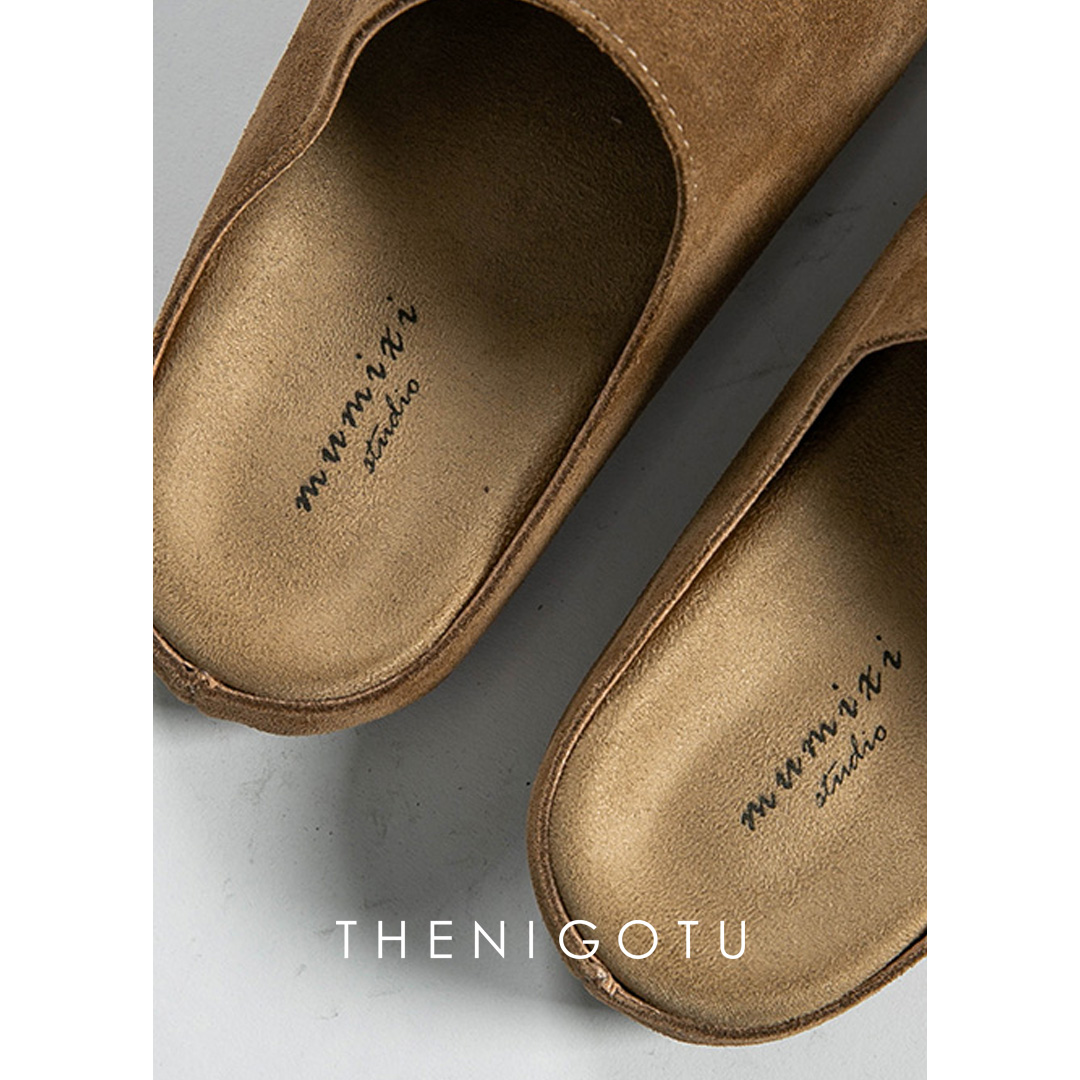 DOROTHY丨厚底小土豆包头勃肯拖鞋女丑萌家居外穿全包懒人一脚蹬 - 图3