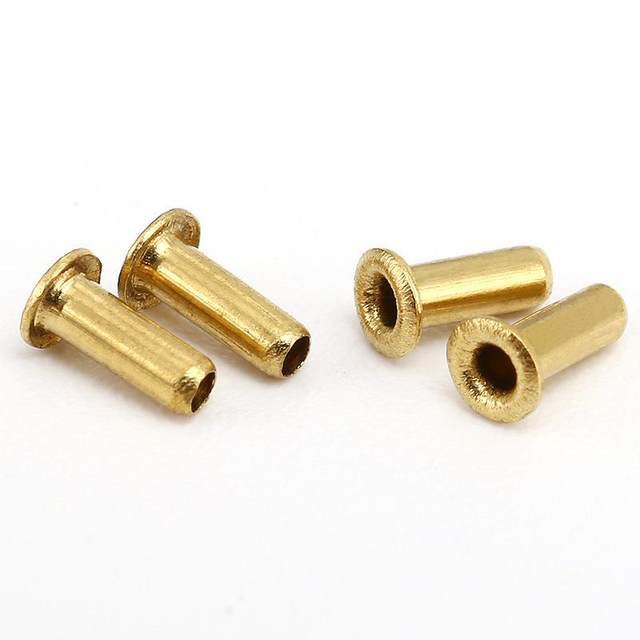 Source manufacturer's non-standard customized brass rivet stretching parts through hole tubular chicken eye precision hardware stamping parts