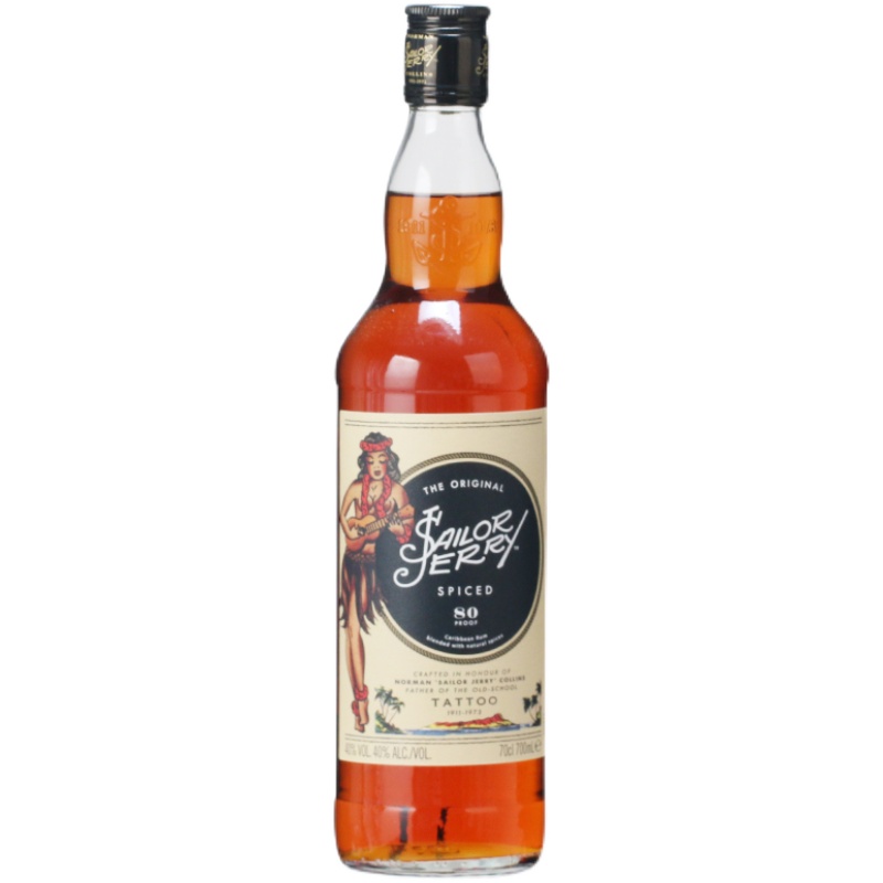 杰瑞水手朗姆酒Sailor Jerry Rum 英国进口洋酒调酒基酒烘焙700ml - 图3