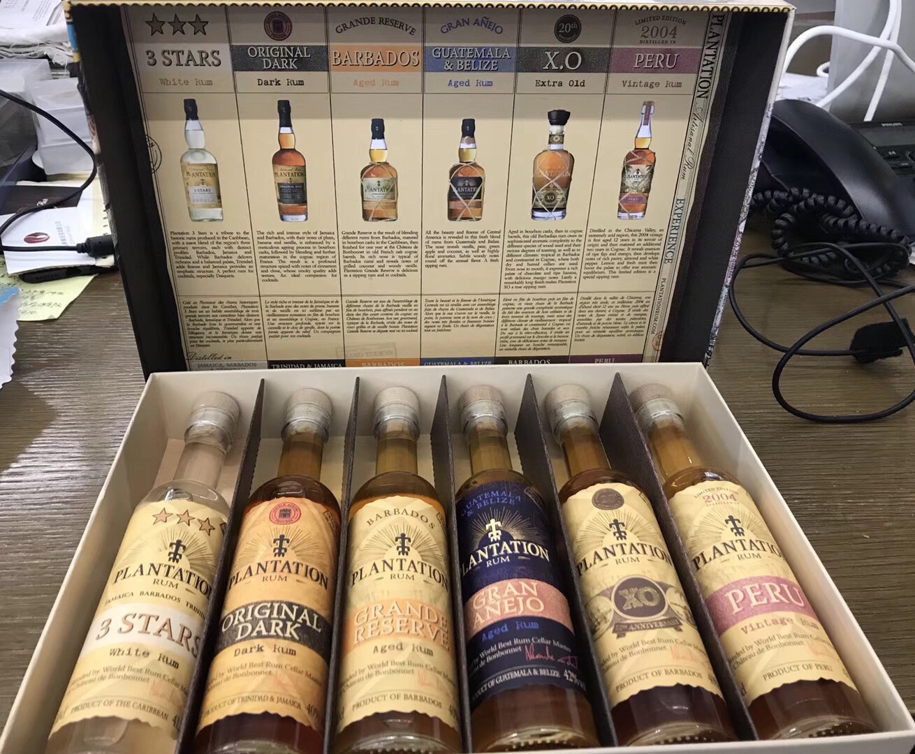 洋酒 Plantation Rum gift set 蔗园朗姆酒品鉴礼盒 100ml*6瓶 - 图1