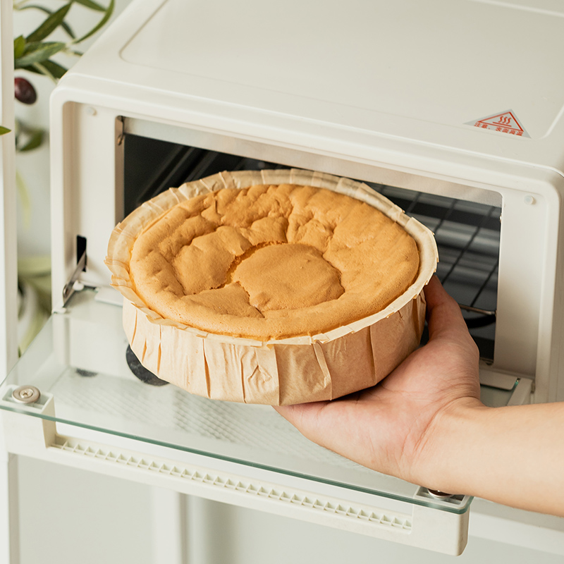 一次性戚风蛋糕模具纸模4/6/8寸空气炸锅烤箱家用烘焙巴斯克油纸 - 图1