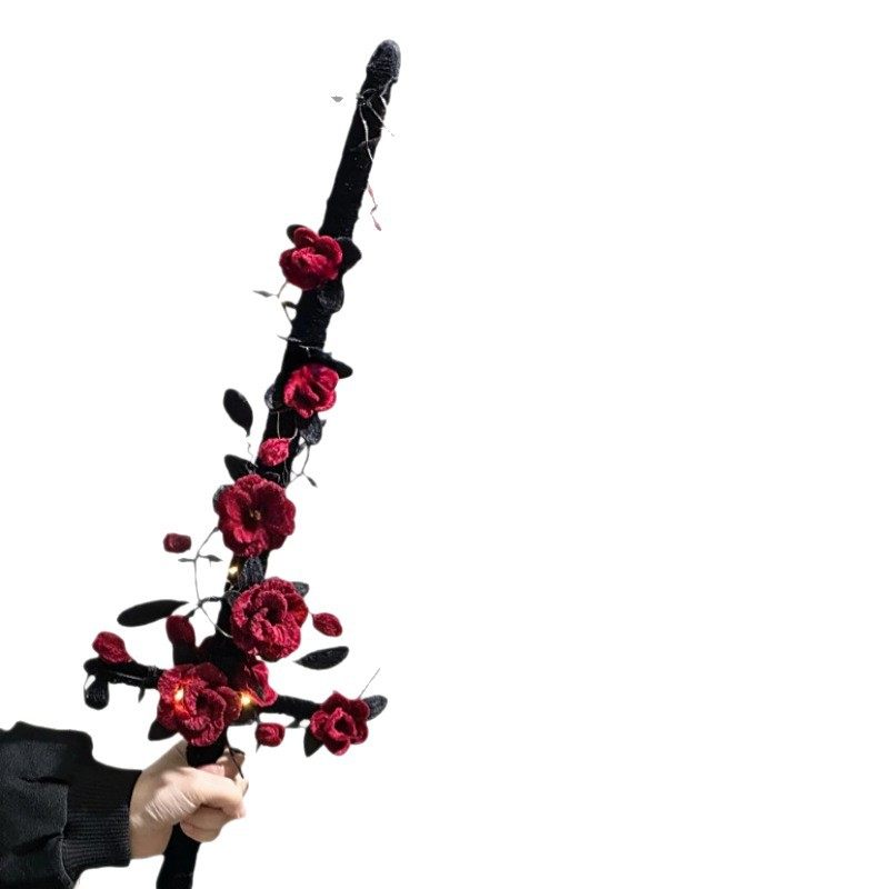 特棘宝手工di材包创特装饰花锌荆玫瑰剑扭扭棒y料意手持拿哥仿真,淘宝优惠券,粉丝福利购,淘宝优惠卷