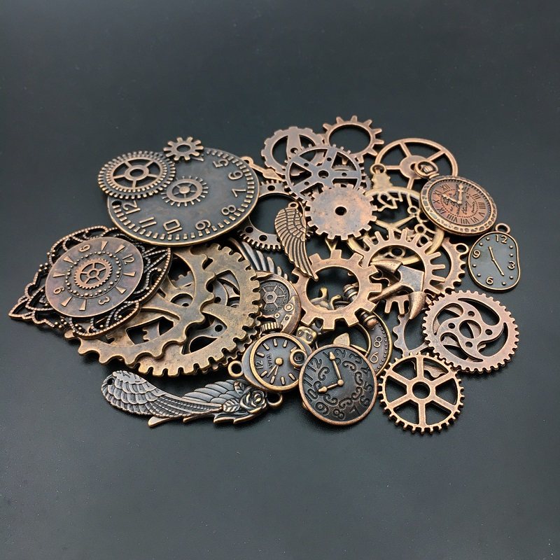 手工diy蒸汽朋克钟表齿轮滴胶封入物合金翅膀船锚鞋帽服混装饰品,淘宝优惠券,粉丝福利购,淘宝优惠卷