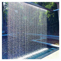 DC Type Artificial Rain Curtain Fountain Equipment Water Curtain Flowing Water Trough Water Waterfall fiber Water Curtain Landscape Garden Water View Wall