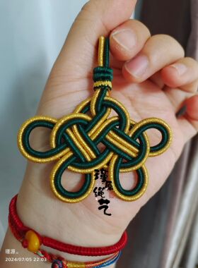 掸尘结中国结手工定制金丝绕线车挂包挂平安扣装饰半成品DIY配件