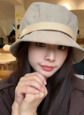 复古美拉德大头围渔夫帽女