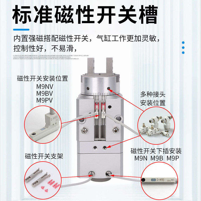 360度伺服无限旋转夹紧手指气缸SMCMRHQ10D-16D-20D-25D/90S-180S,淘宝优惠券,粉丝福利购,淘宝优惠卷