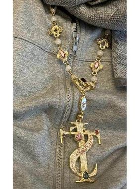 艾志恒同款STK满钻吊坠项链