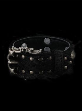 原创小众法国进口马毛真皮手环