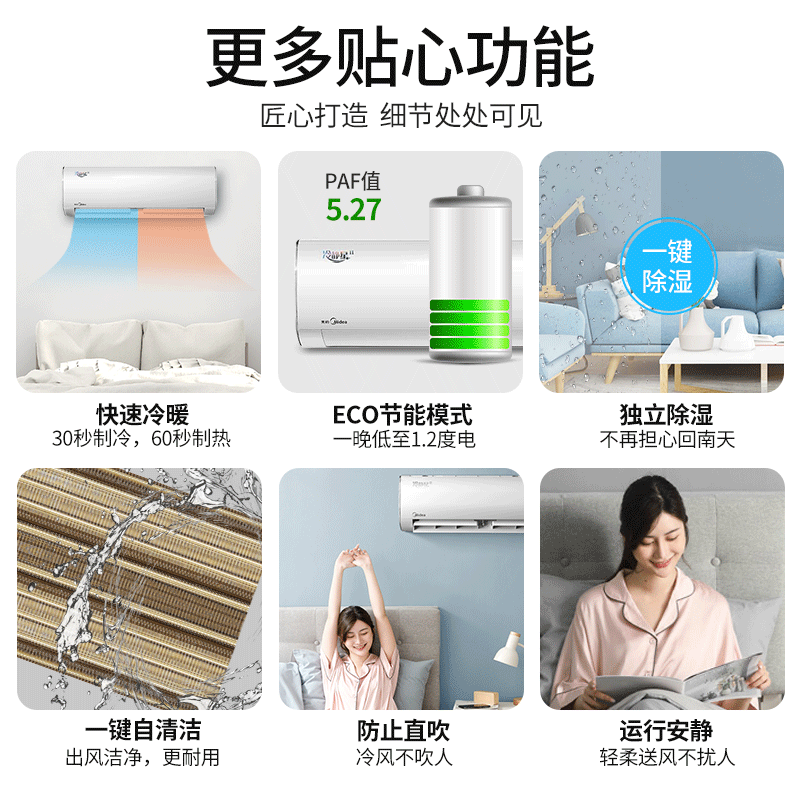 1p 匹节能省电冷暖壁挂式家用 1.5 匹 1 空调冷静星一级变频挂机大 美 1p 匹节能省电冷暖壁挂式家用 1.5 匹 1 空调冷静星一级变频挂机大 美