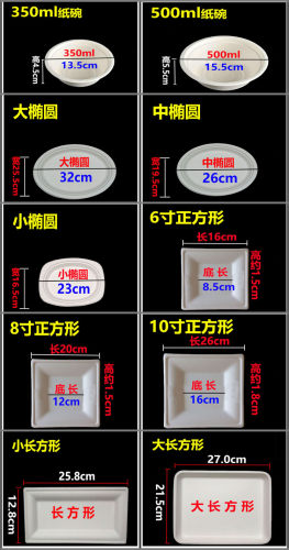 一次性纸盘子蛋糕碟画画盘手工烧烤盘碗环保圆长方正方形椭圆蘸酱-图1