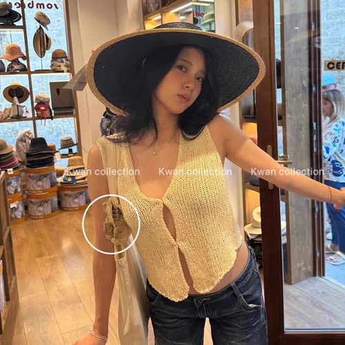 KWAN欧阳娜娜同款发夹新中式花朵抓夹干枯玫瑰花发饰古风头饰发卡 - 图2