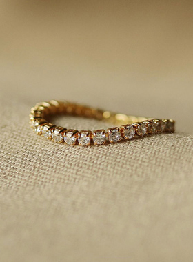 Little joys锆石软戒指女小众ins简约复古气质精致大气个性戒环