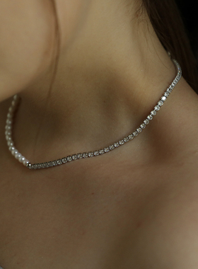 CHOKER叠戴金属欧美天然珍珠