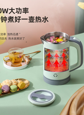 110v220v迷你烧水壶快速煮小型电热水壶便携旅行出差酒店美国英规
