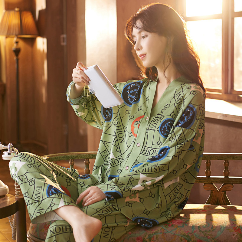 春秋款冰丝长袖2022年新款睡衣 慕尚姿睡衣/家居服套装
