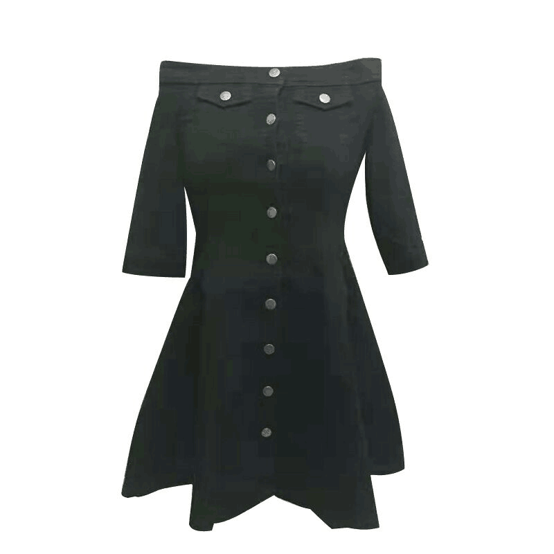 only . lu2020春夏一字肩字连衣裙 乐儿雅服装店连衣裙