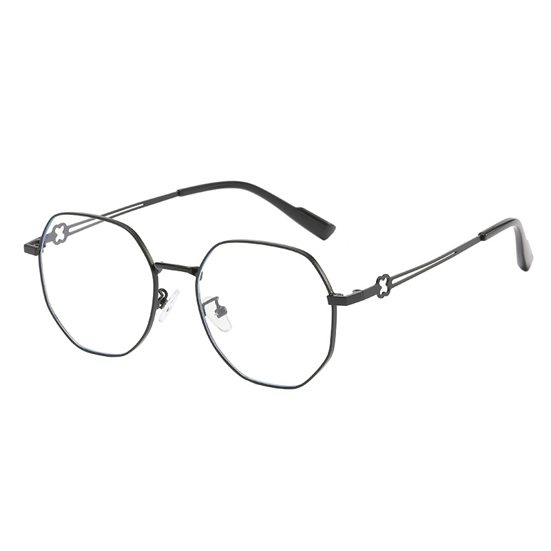 防蓝光眼镜近视可配度数女高级感平光镜素颜神器多边形眼镜框镜架