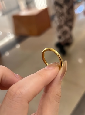 4n2n泥鳅背戒指高级亮面金色戒指