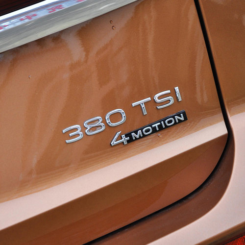 21-26款途昂V6中网揽境380TSI 530V6标排量装饰贴四驱尾标改装标 - 图1