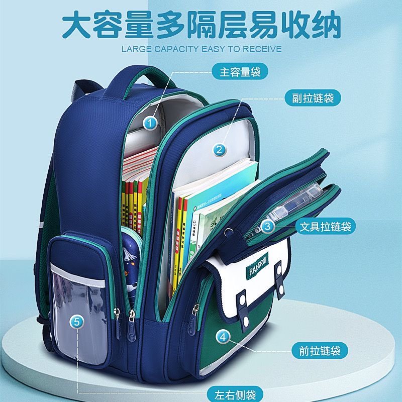 男童女童网红书包小学生一二三年级儿童大容量全防水护脊双肩背包,淘宝优惠券,粉丝福利购,淘宝优惠卷
