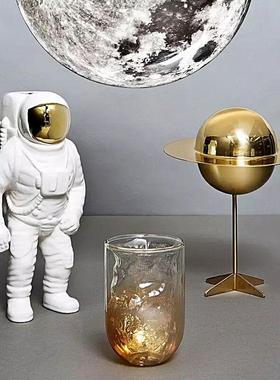 新款直销金色星球摆件宇航员太空模型北欧儿童房星空太空科技主题