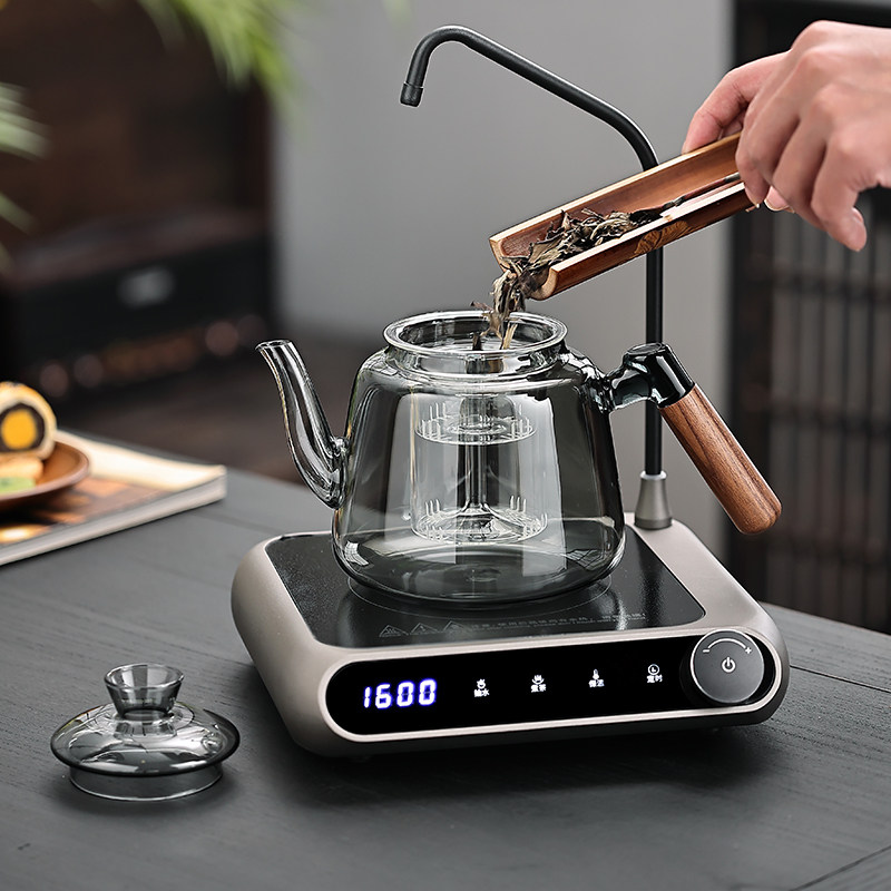 新款铝合金抽水自动上水电陶炉电热烧水煮茶炉玻璃蒸煮养生壶套装,淘宝优惠券,粉丝福利购,淘宝优惠卷