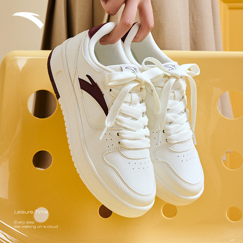 安踏轻盈丨低帮板鞋女冬季小白鞋休闲百搭经典款简约潮流运动鞋子