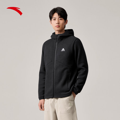 安踏火壳Polartec丨轻量保暖户外立领抓绒衣男装夏季外套上衣 - 图3