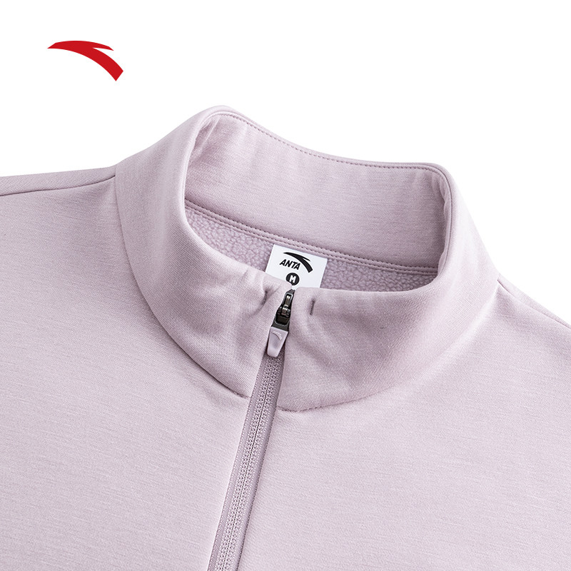 安踏易打理套装丨加绒立领卫衣外套运动长裤两件套女针织运动套,淘宝优惠券,粉丝福利购,淘宝优惠卷