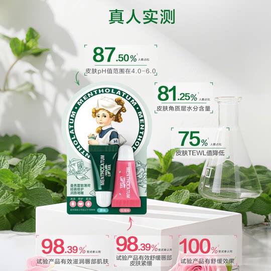 Mentholatum Mint Rose Classic Lip Balm Gel Set