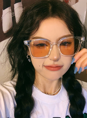 桔里防紫外线方形个性女太阳镜