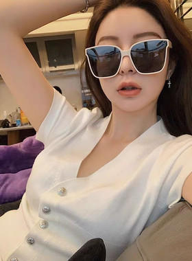 方框圆脸男女款度假情侣太阳镜