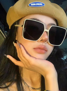 桔里墨镜方形复古女防太阳镜薄利