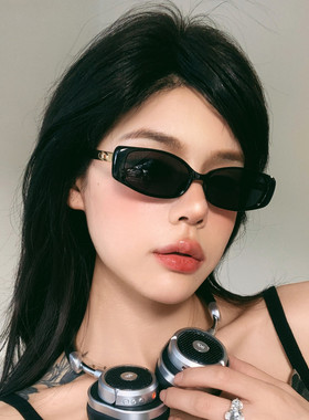 复古小框黑色防紫外线显瘦墨镜