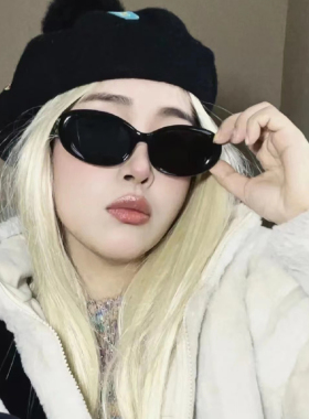 桔里防西外形椭圆个性女款太阳镜