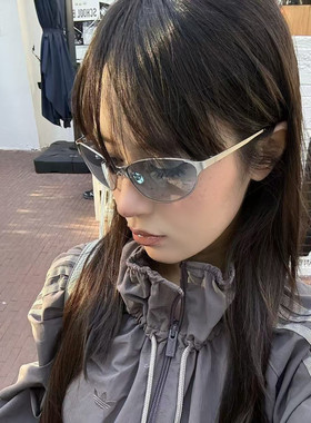 老钱风金属猫眼防紫外线太阳镜