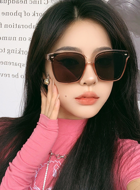 桔里防紫外线方形个性女潮太阳镜