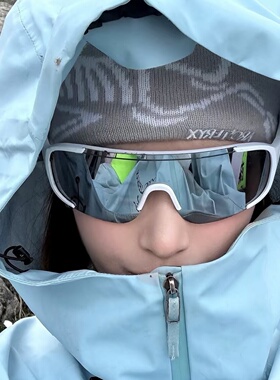 网红女款大框防风反光运动墨镜