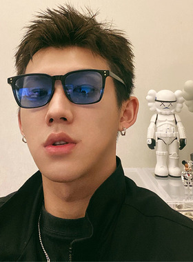 韩国潮牌墨镜ins茶色男士街拍偏光防紫外线太阳镜女潮配近视眼睛