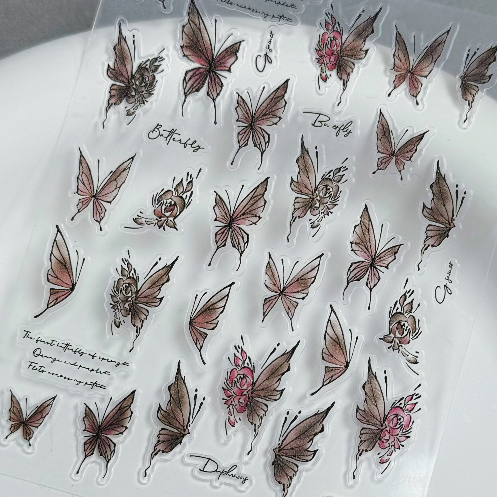 水彩蝴蝶美甲贴纸玻璃光立体蝴蝶穿戴指甲装饰品相机diy贴纸,淘宝优惠券,粉丝福利购,淘宝优惠卷