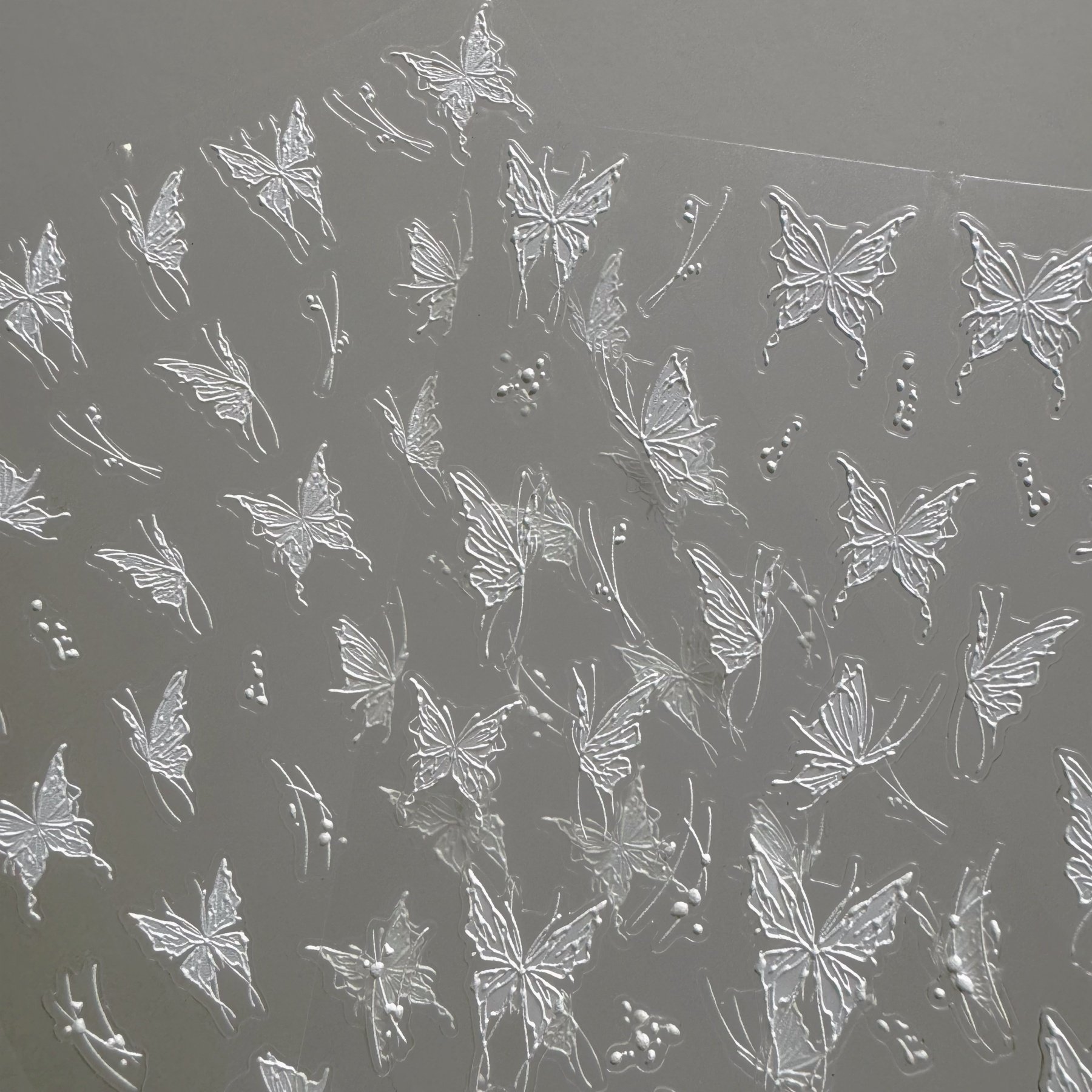 网红新款美甲化蝶液态蝴蝶贴纸浮雕仙女薄韧白色小蝴蝶指甲贴装饰,淘宝优惠券,粉丝福利购,淘宝优惠卷