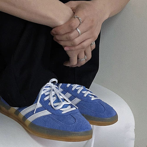 真皮复古白色桑巴德训鞋女2025新爆款内增高板鞋运动阿甘小白鞋男 - 图1