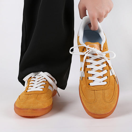 真皮复古白色桑巴德训鞋女2025新爆款内增高板鞋运动阿甘小白鞋男 - 图2