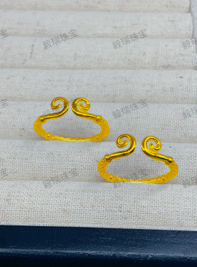 金包银中式复古戒指紧箍咒国风黄金小众设计时尚指环戒指礼物