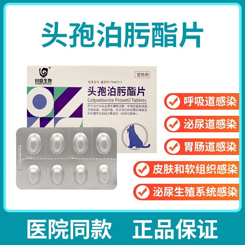 回盛头孢泊肟酯片猫狗皮肤病真菌细菌脓皮症消炎感冒泌尿感染猫咪,淘宝优惠券,粉丝福利购,淘宝优惠卷
