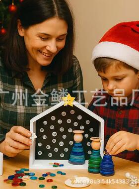 跨境爆品DIY Button Nativity Scene Kit 纽扣人物降生场景套件