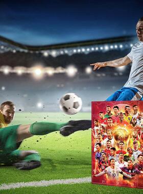 跨境足球盲盒世界杯pvc球星摆件足球球星盲盒降临足球世界手办