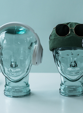 复古装饰品人头像桌面摆件耳机架