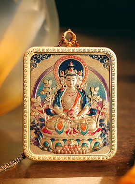 擦擦唐卡铜铸金刚杵项链西藏国潮